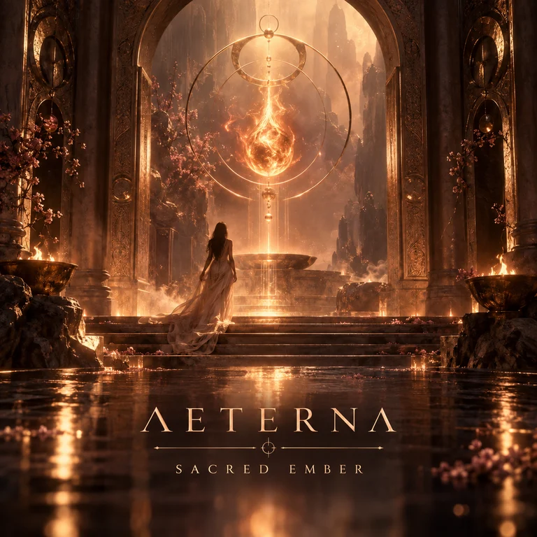 Sacred Ember single artwork from AETERNA The Stone Codex.
