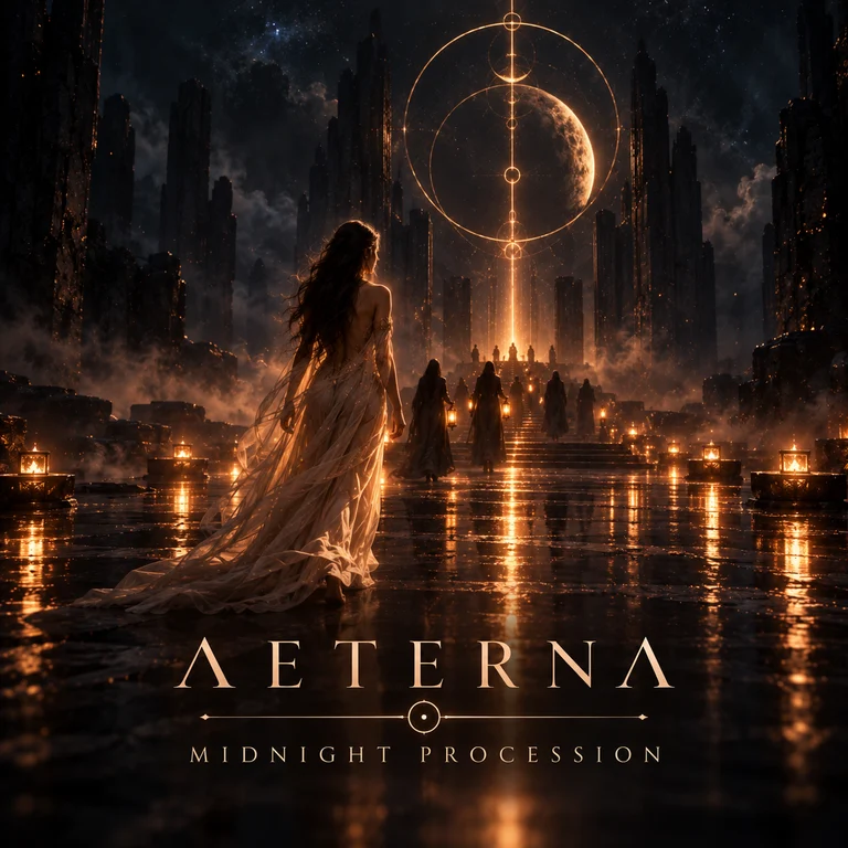 Midnight Procession single artwork from AETERNA The Stone Codex.