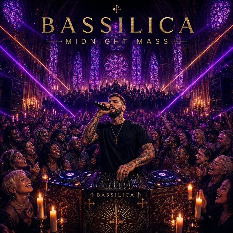 Midnight Mass single artwork by Bassilica from the Midnight Mass album.