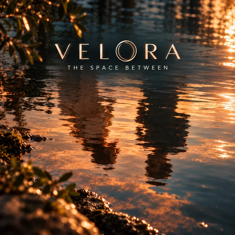 VELORA The Space Between official track artwork.