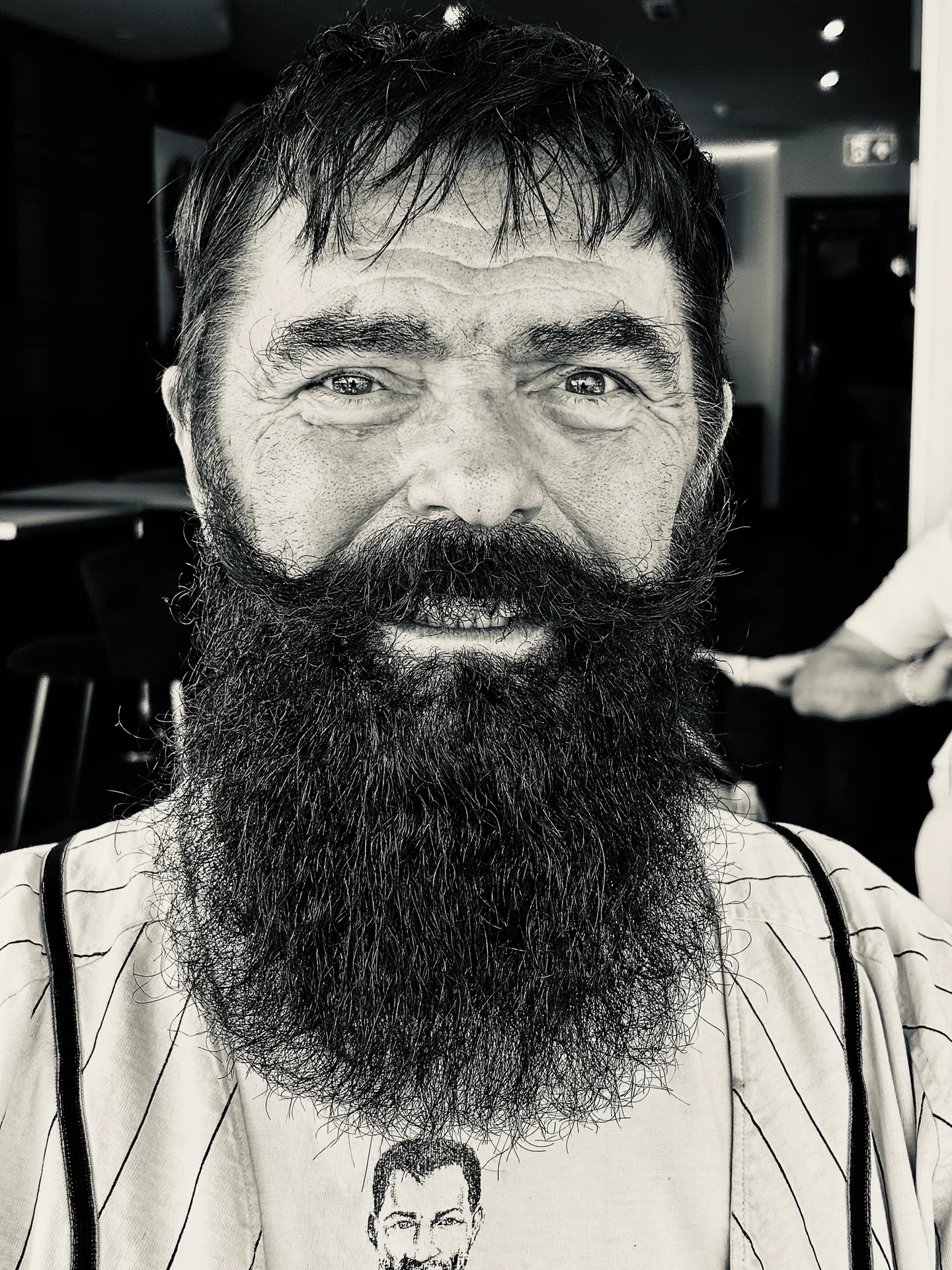 Black and white portrait of Greg W. photographed by Marc Pinter.